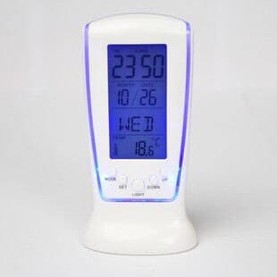 1pc Termometer Digital Väckarklocka Lampa Nattljus Projektion L