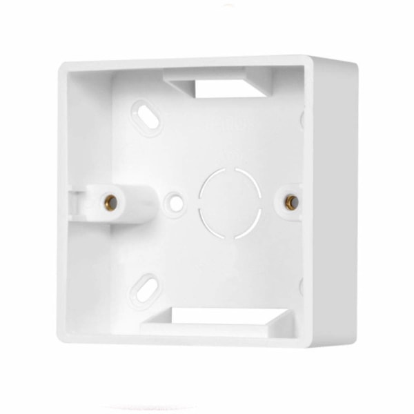 86 Type Junction Box Overflate Montering Frontplate Enkelt Stikkontakt 86 x 86 x 34 mm