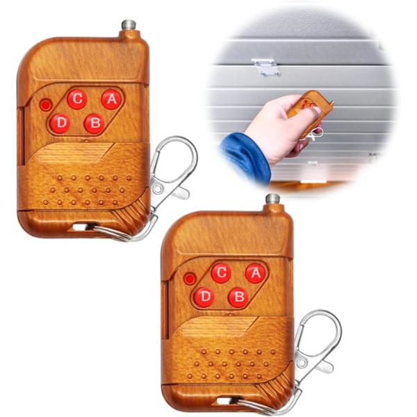 Pack Universal Garageportfjärrkontroll - 433MHz - Klon för Switch, Garageport, Rullgrindbrytare