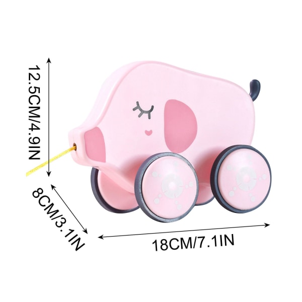 Barnens dragleksak förare dra rep för att dra djurbil pedagogiska leksaker