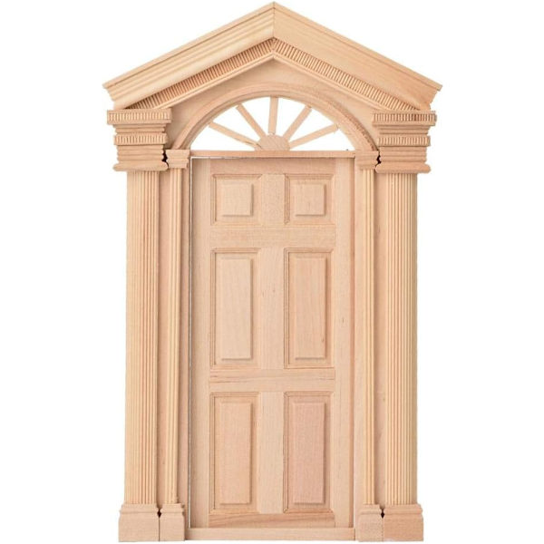 1:12 Dukkehuss DIY Mini Træ Dør Vindue Tilbehør Vindtæt