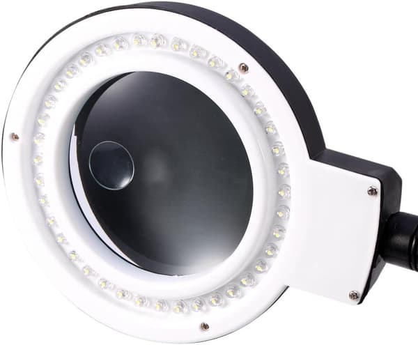 Forstørrelsesglas skrivebordslampe 40 LED-belyst belysning belyst lys