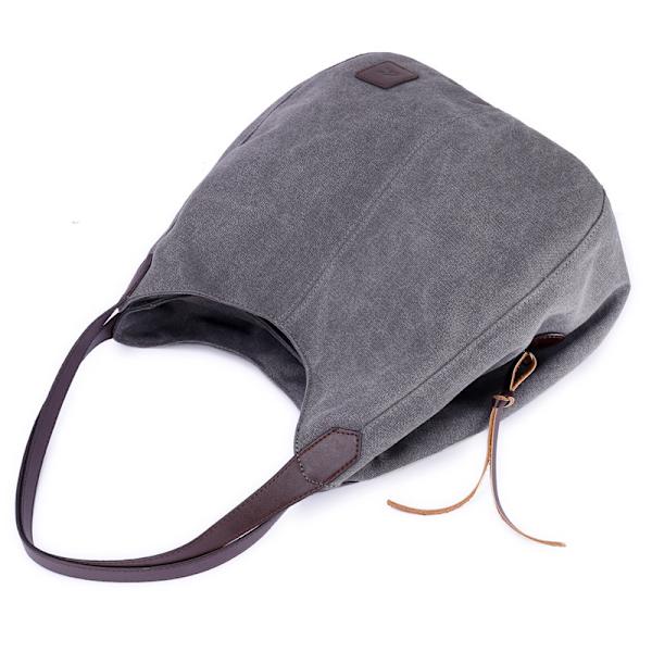 Fashion Dam Multi-pocket Bomull Canvas Handväskor Axelväskor Tote Väskor