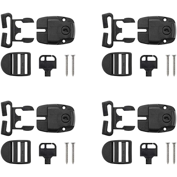 Sats Spa Cover Clips, Spa Cover Latch Reparationskit med Skiftnyckel och Skruvar Tillbehör Spa Cover Latch för Spa Cover Remmar