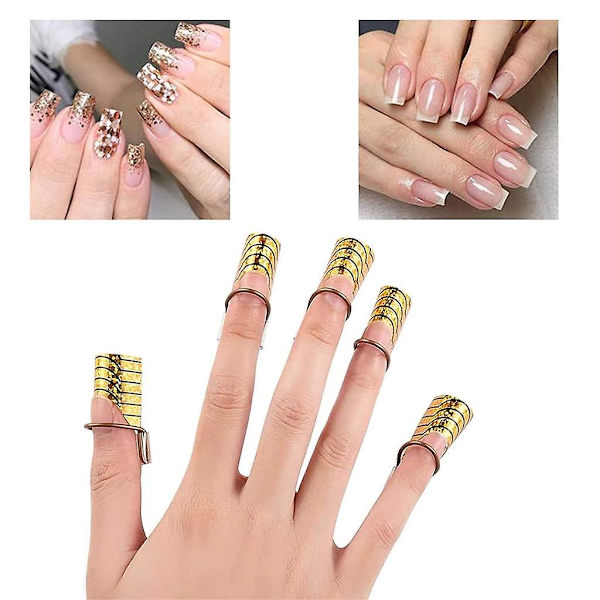 Återanvändbar nagelkonstformguide aluminium nagelstencil