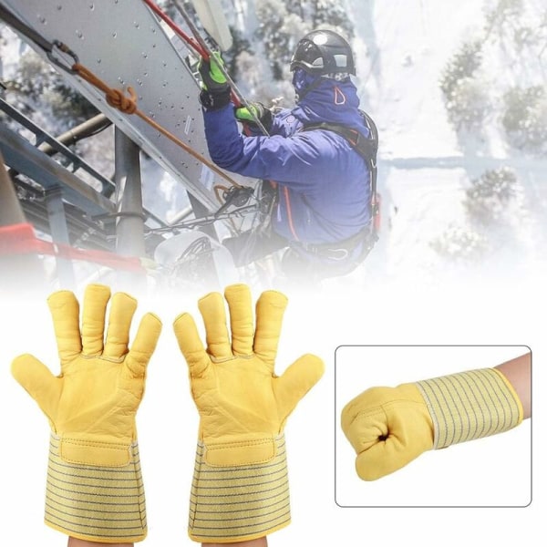Kryogena handskar Antifryshandskar Läder Arbetshandskar Vinter Varma Handskar Kalla Resistenta Vindtäta Vattentäta Lång Manschett Flytande Kväve Handskydd Unisex Längd: 32cm