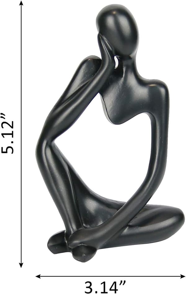 Harpiksstatue Tenker-stil Dekorasjon Abstrakte Skulpturer Samleobjekt