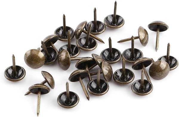 Pose med 100 stk. Retro Antikke Dekorative Søm Antik Bronze Farve Jern til Sofadekoration Polstring Møbelstifter