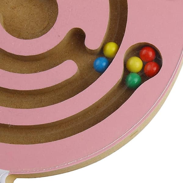 Mini Djur Magnetisk Labyrint Pussel Spel Träbräda Leksak För Barn