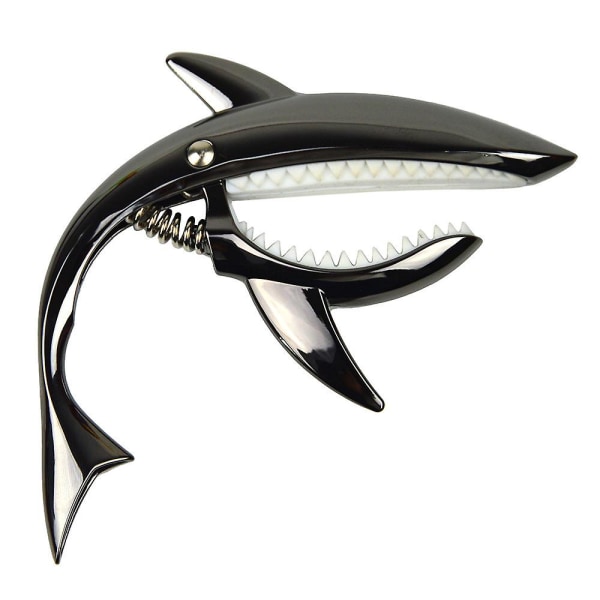 Gitar Capo for Elektrisk Klassisk Gitar Ukulele Sink Legering Fjær Svart,