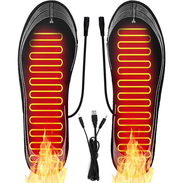 Vanntett USB-oppvarmede innleggssåler for oppvarmede sko - For vinterjakt