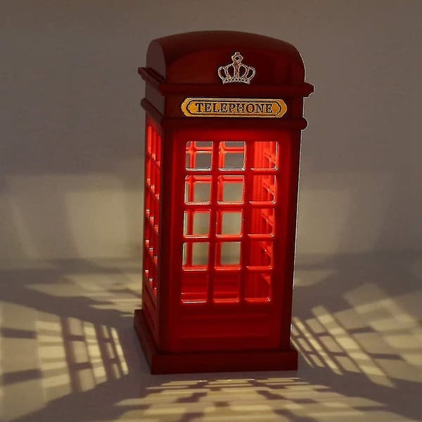 Retro London Telefonboks Sengelampe - LED Nattelys til H