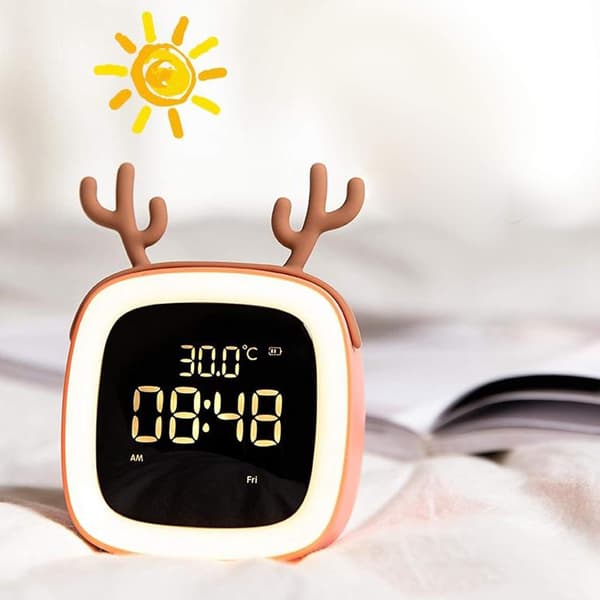 Digital Alarm Clock Nightstand Snap Timer Sengerklokke 12/24H, O