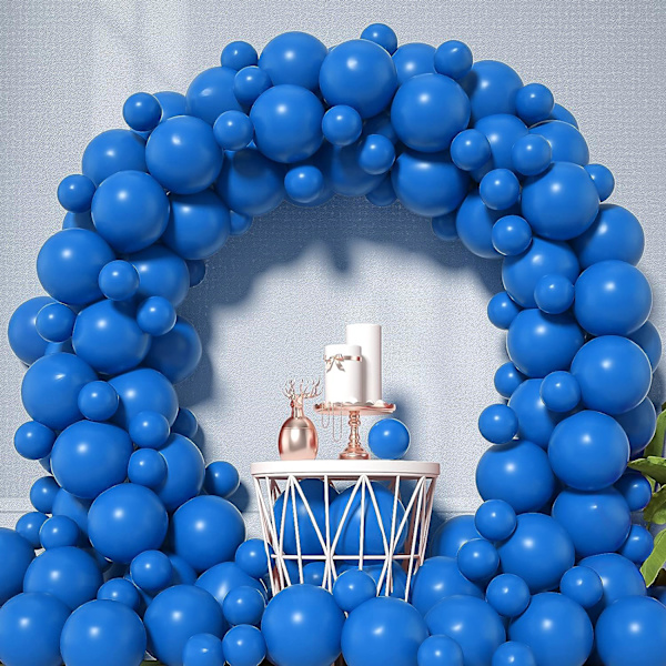 Blå latexballonger 12 tum + 5 tum 70-pack födelsedagsfestballonger