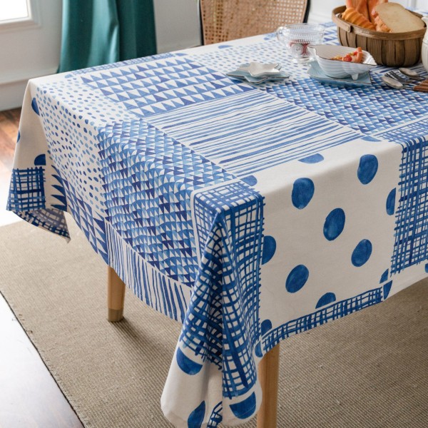Modern rektangulär bordsduk, bordsduk 140 x 250 cm, bordsduk för kök, kafé, matbord