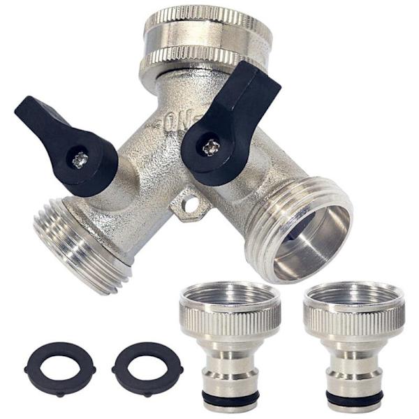 Haveslange Splitter, 2-vejs Havehanehane 3/4 Y-slangekonnektor