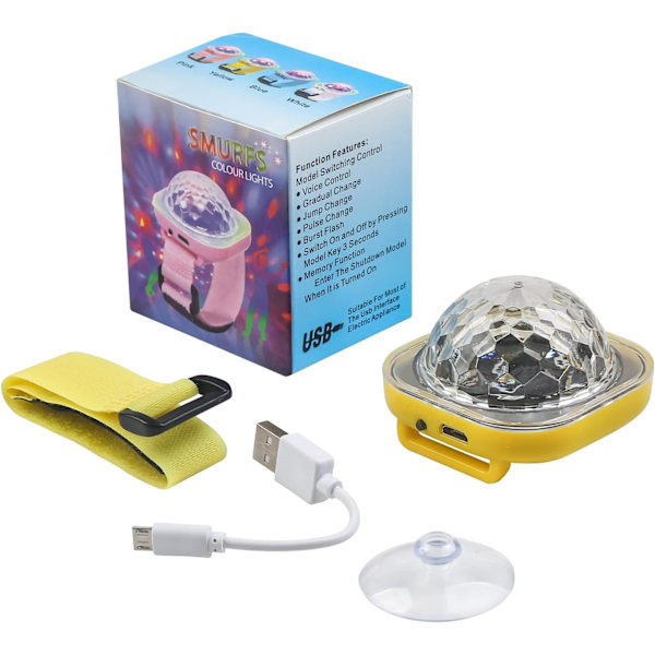 Discokugler Mini Discokugle Lys, Spejlkugle USB Discolys, B