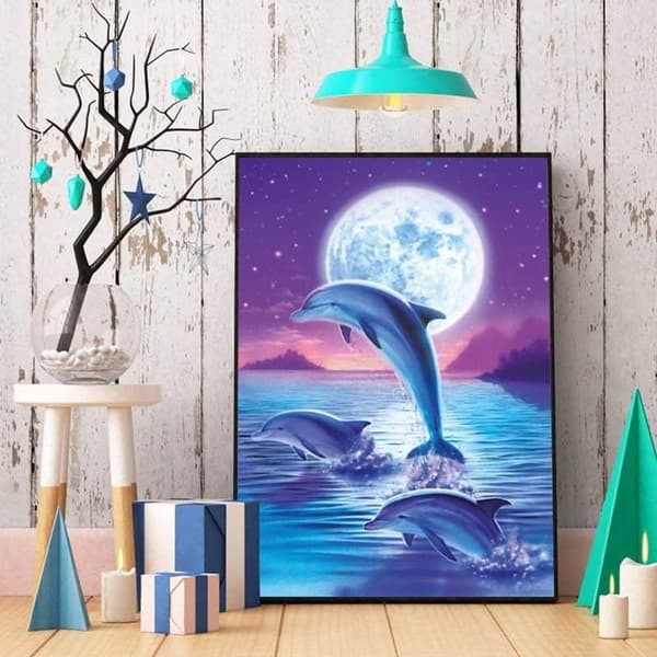 40x30cm 5D Diamantmaleri Kits til Begyndere Kunstmaleri Kit C