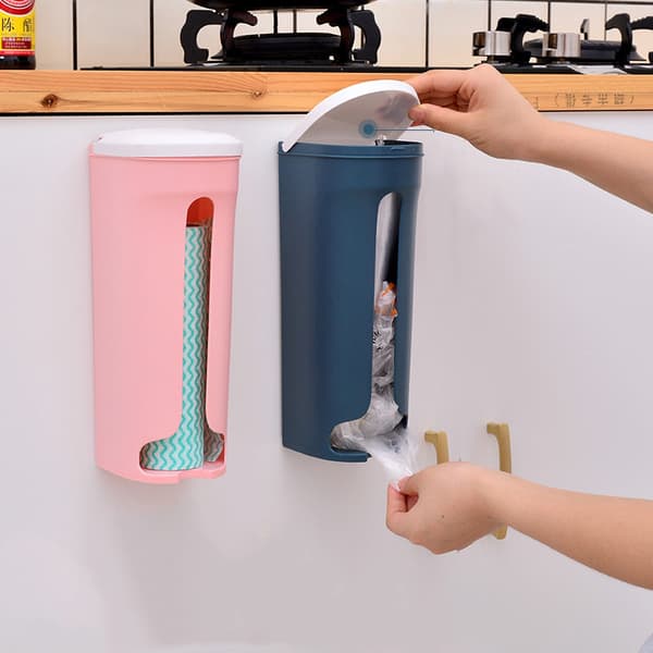 1 stk. Køkkenindkøbsposeholder Dispenser Saver Vægmontering
