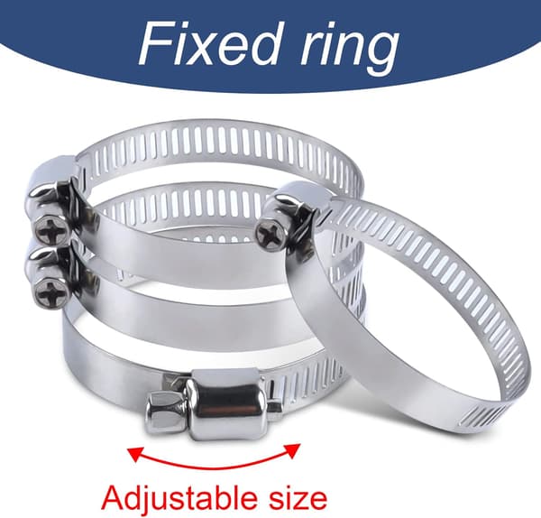 Poolslangskopplingar, 32 mm och 38 mm, Slangkoppling med klämmor, 32 mm till 38 mm Poolkopplingsadapter, Poolslangsadapter