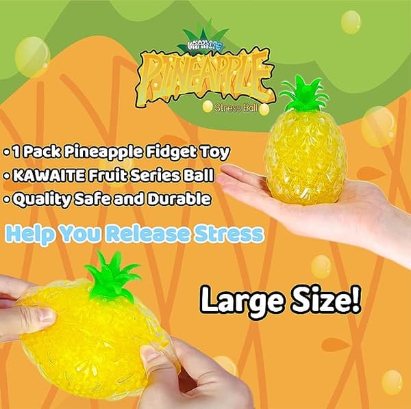 Ananas Stressballer Squishy Vannperler Ball Sensorisk Fidget Til