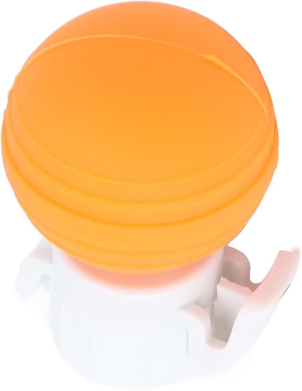 Pumpeprop, Genanvendelig Silikone Sodavandsflaske Prop (Orange), 7*5.5CM