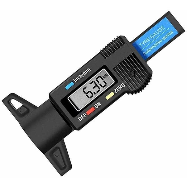 Digitalt däckdjupmätare LCD-tjockleksskala 0-100 mm Bil Motorcykel