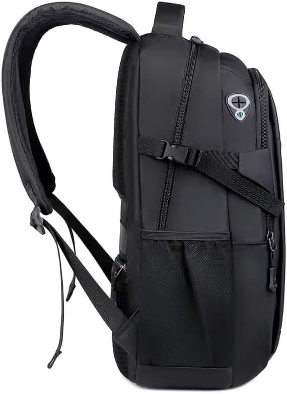 Fritidsrygsæk sort med hovedtelefonstik USB-port, Sort, 45*29*12cm