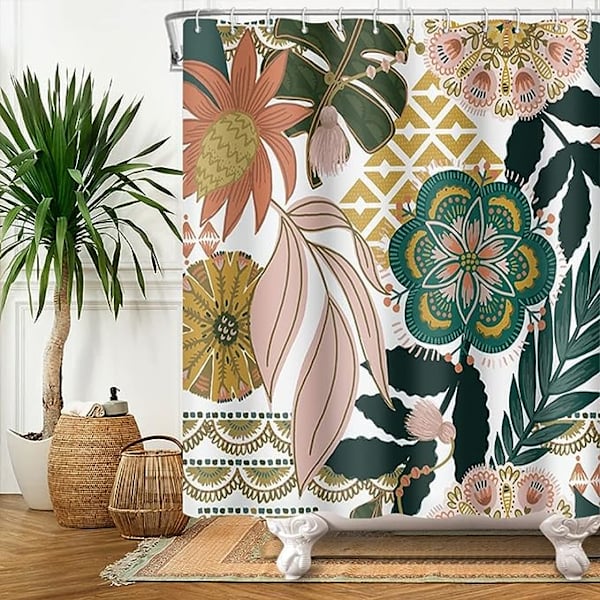 Bohemia bruseforhæng, Boho-stil bruseforhæng Blomster Rose Grøn