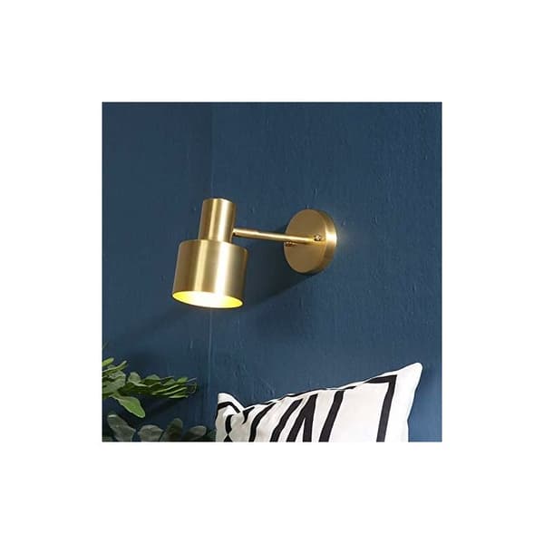 Led vegglampe justerbar retning speil bad gull lys