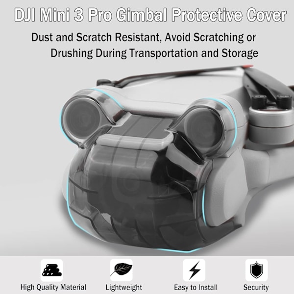 Mini 3 Pro Gimbalskydd, Skyddande Linslock för Dronekamera, Transparent Skydd för Drone Gimbal Skyddstillbehör