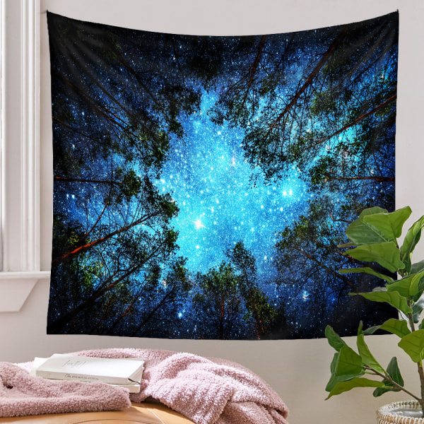 Veggteppe Starry Forest Galaxy Tapestry Veggoppheng Starry S