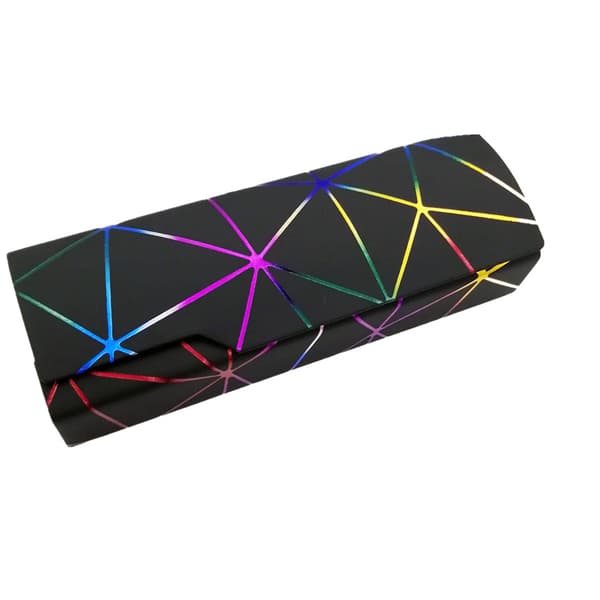 Farge Patchwork Bærbar Brilleetui til Reise, FARGE ROSA