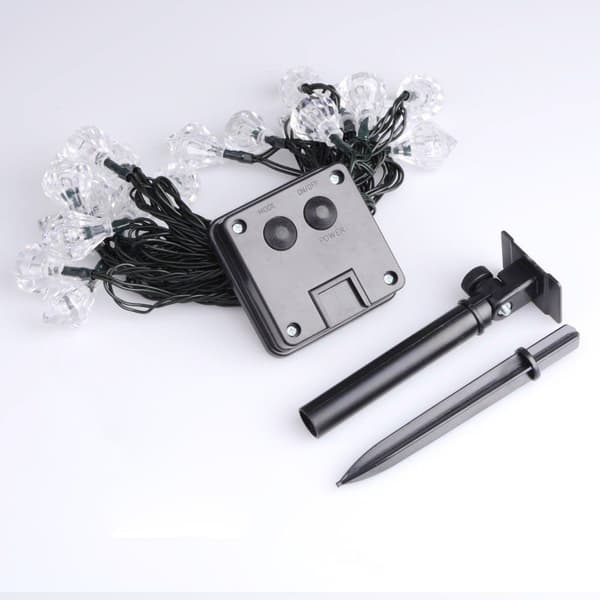 Solcellslinga 30led diamantfärgad Ljus utomhus vattentät d