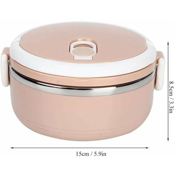 Isolert matboks i rustfritt stål, Bento-boks for barn og voksne, 15 x 8,5 cm