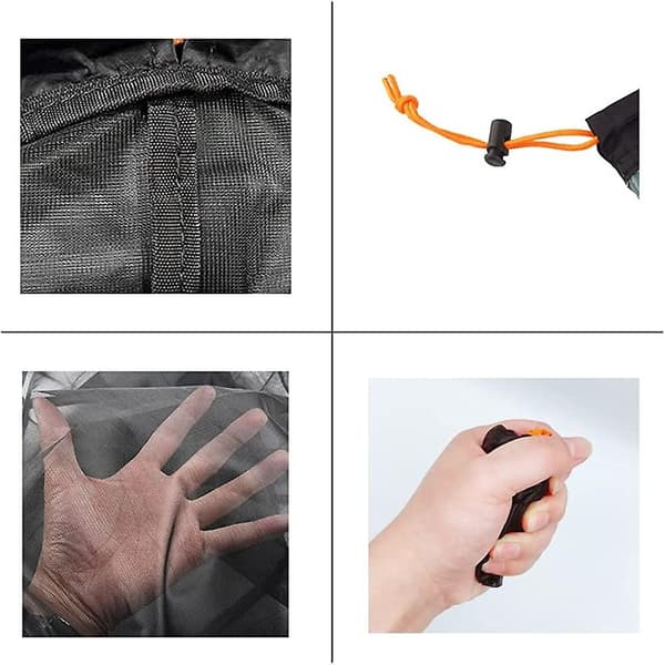 Nylon opbevaringspose med snørelukning, holdbar netpose, lille rejsepose