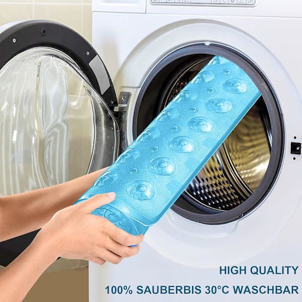 Halkskyddad Duschmatta BPA-fri Latexfri Mögelresistent Maskintvättbar Blå 53 x 53 cm