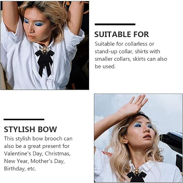 Retro Fluga Brosch Kristall Bi Djur Brosch Corsage Förknuten Rosett