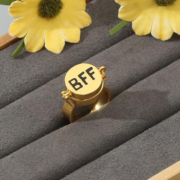 BFF-ringe, åbningsring, sød anime-æstetisk ring, BFF-ringe til kvinder, piger, sød