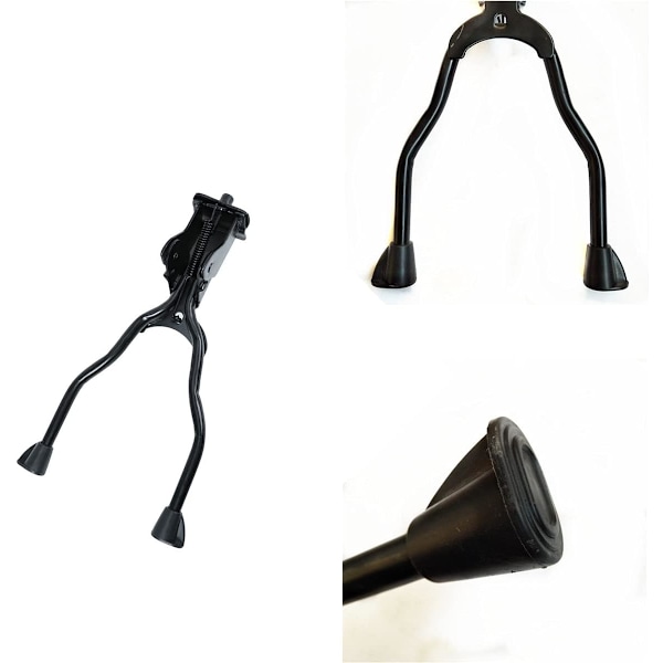 Dobbel Sykkelstøtte for 26-28 Tommers Sykkel Justerbar Høyde Jern Svart, 34cm×21cn