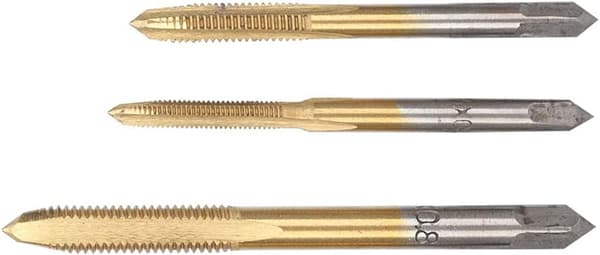 5 stk. håndtap sæt (M3 M4 M5 M6 M8) (Titanium belægning)