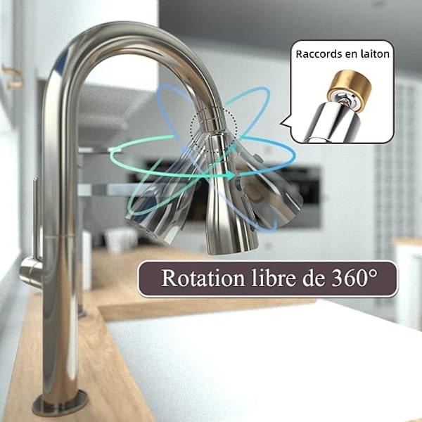 Plastskum 360 Swivel Vannbesparende Kranhode - 4,5 x 10,8 x 5