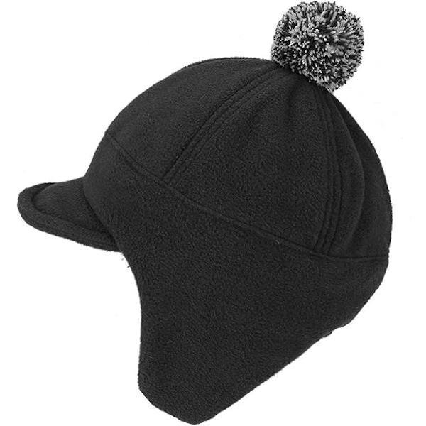 Pojkars vintermössa med öronlappar Baseballkeps Visor Fleece C