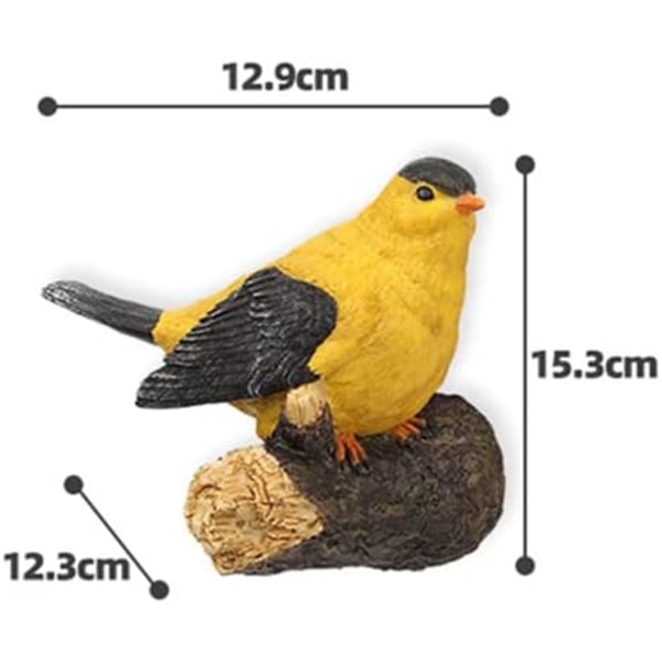 Fugl i trestatue i tre, polyresin fuglestatue, utendørsdekor, hagestatuer og skulpturer