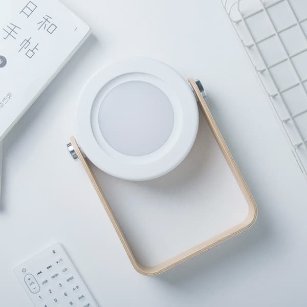 Hopfällbar sänglampa, USB-laddningsbar LED-lykta (grå)