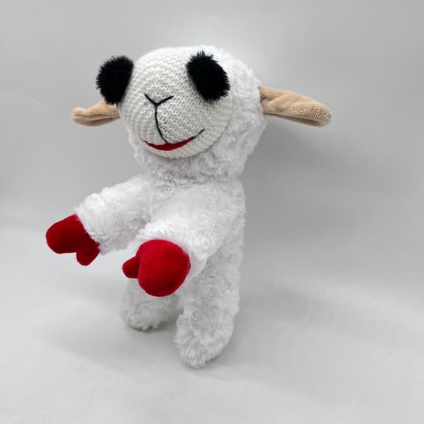 Plyschhund leksak, Lammform,   25*20CM vit