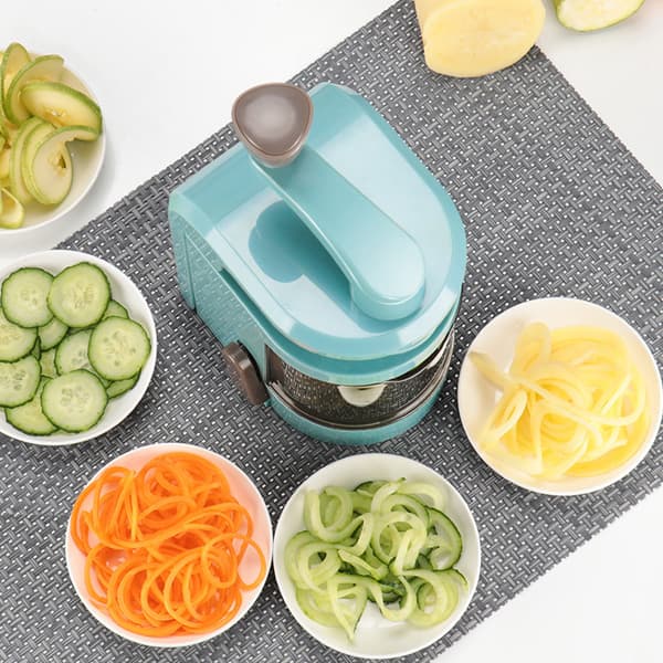 Grøntsagsspiralizer - 4 indbyggede spiraliseringsblade