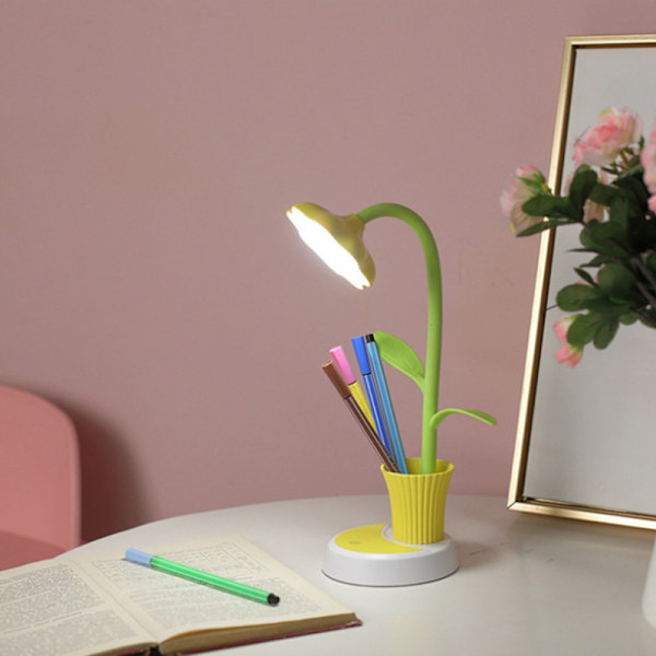 Børns opladningsbordlampe LED øjenbeskyttelseslampe gul 41*