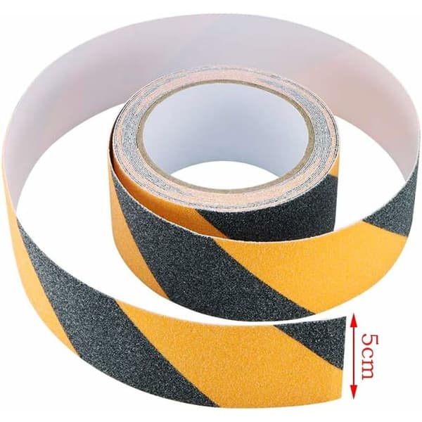 Boks med bor 5M x 5cm PVC skridsikker tape selvklæbende