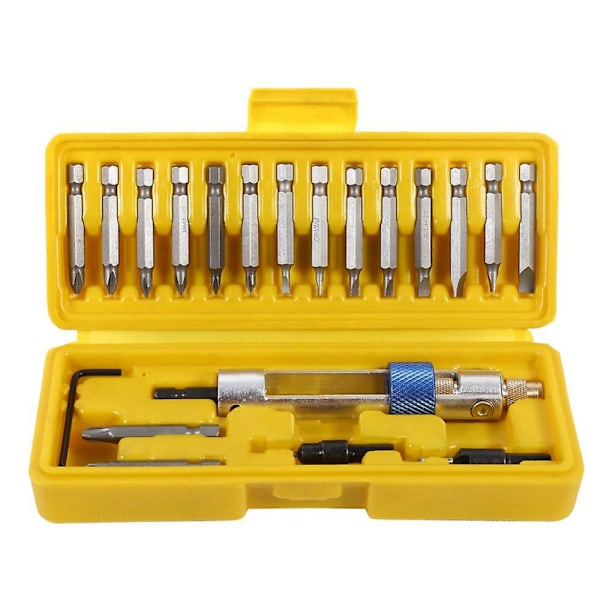 Drill Driver Multi Skrutrekker Bitsett med Dreiehode og Diverse Bits